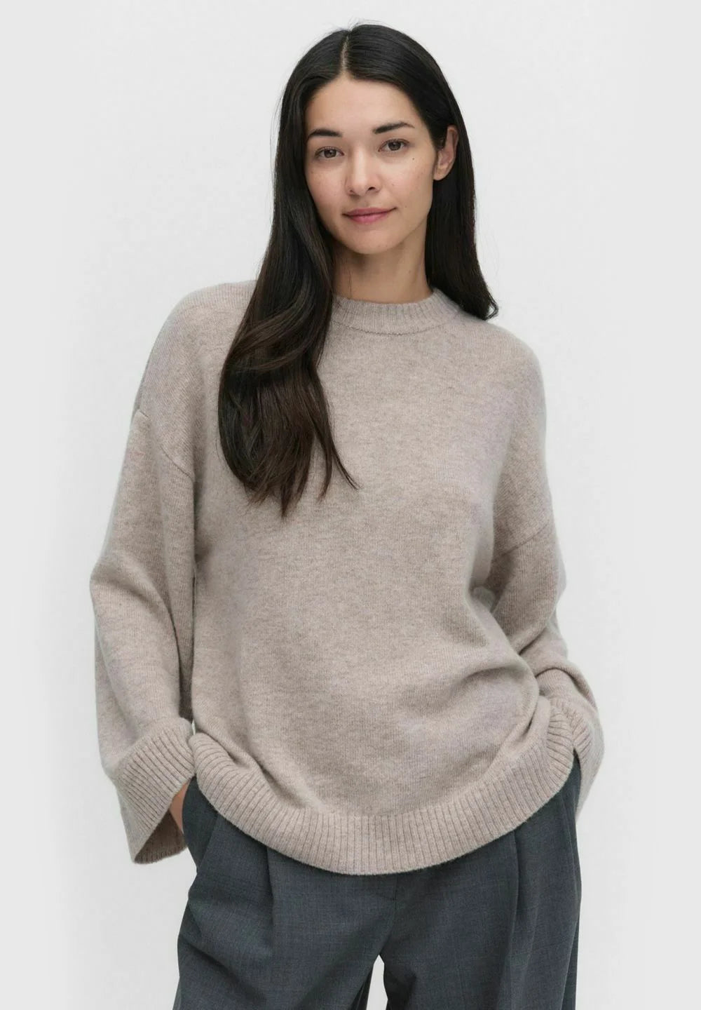 Beige Melange Sweater