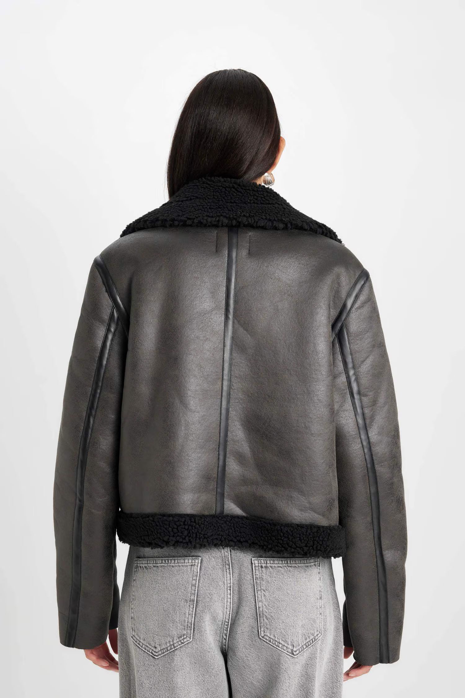 Regular Fit Leather Jacket