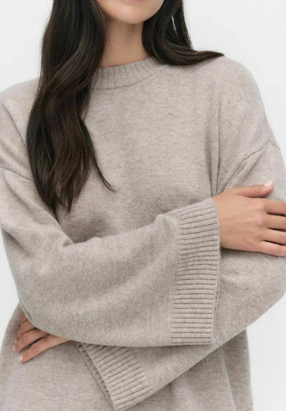 Beige Melange Sweater