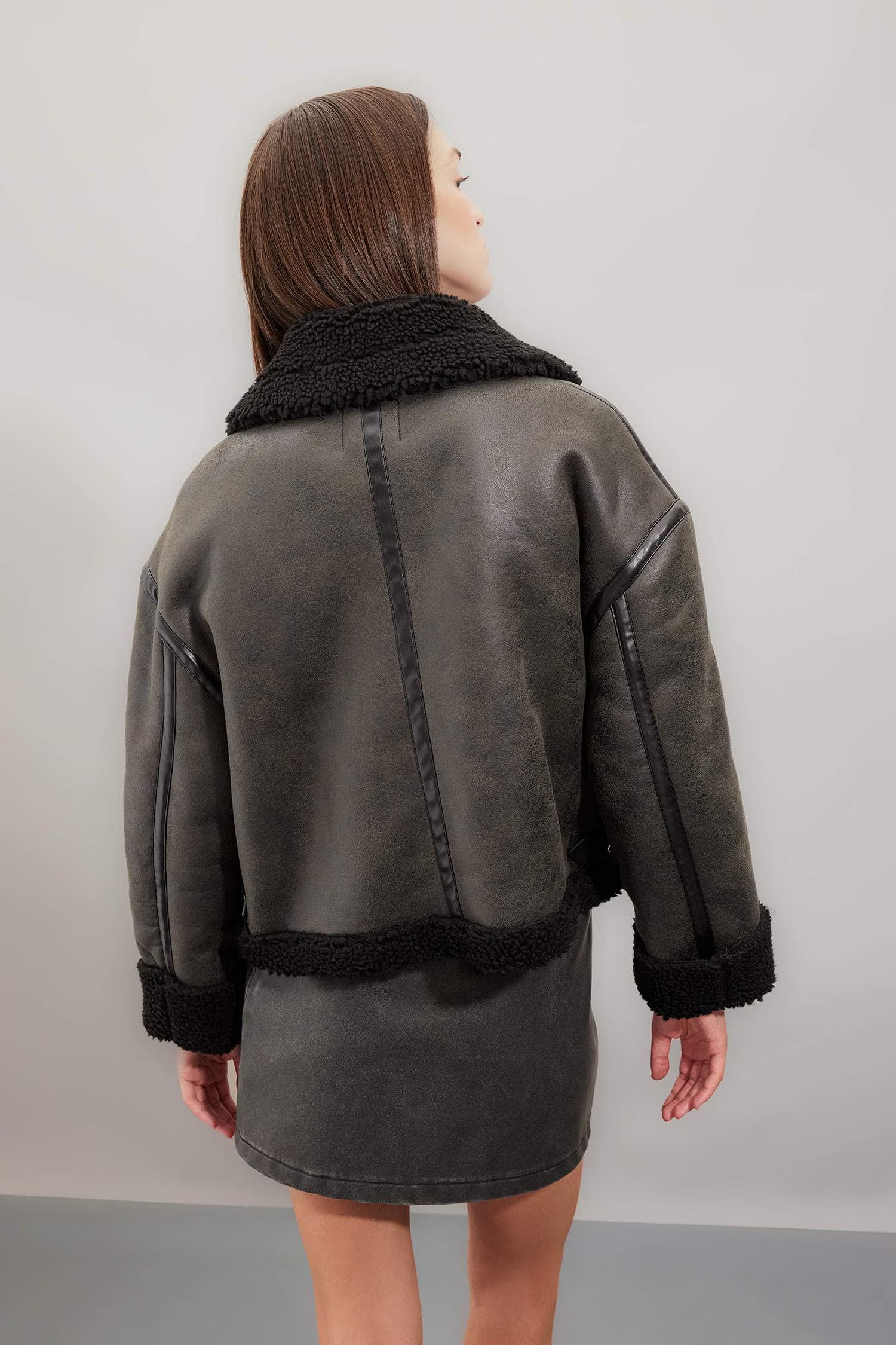 Regular Fit Leather Jacket