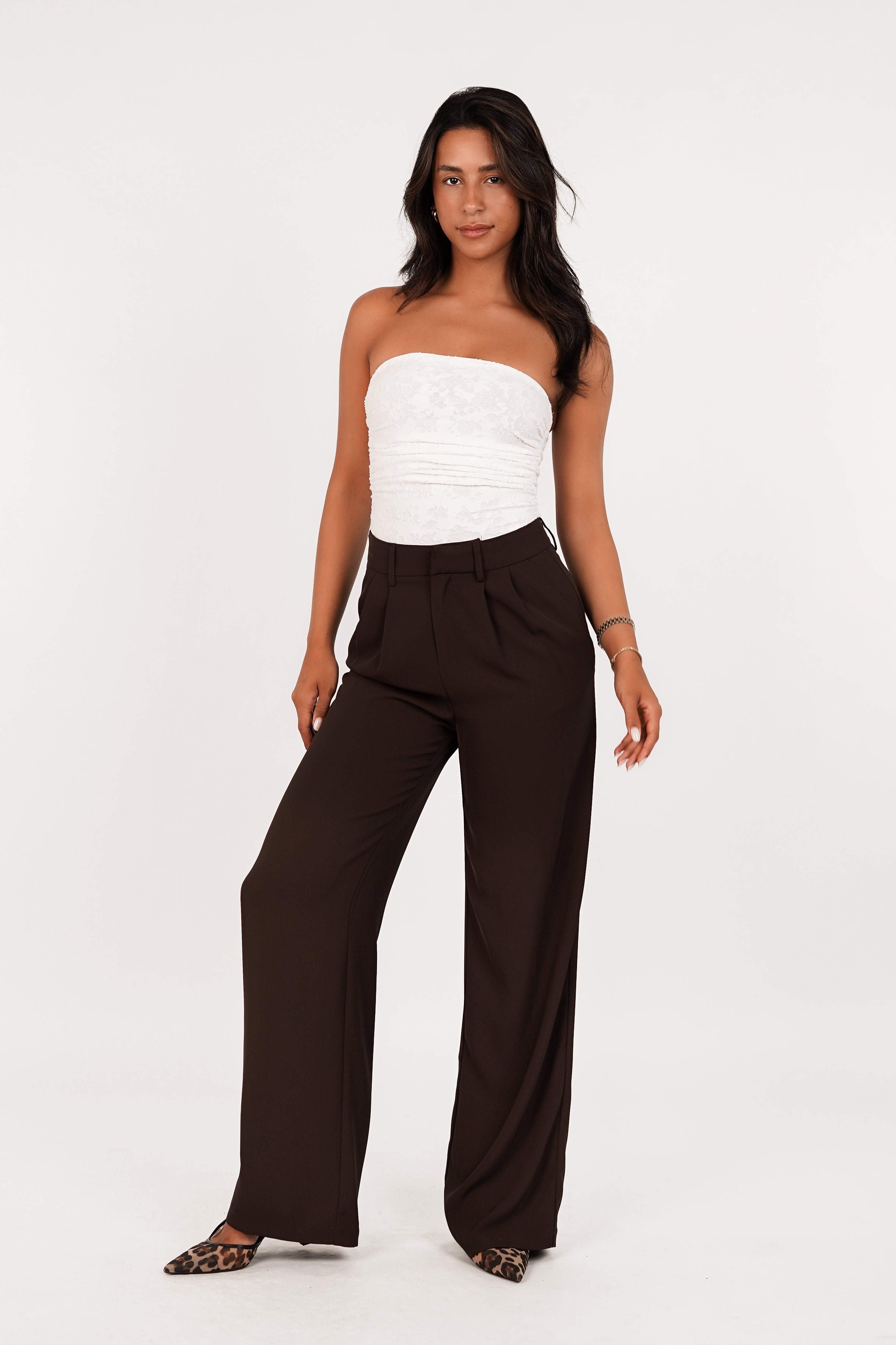 Brown Tailored Pants