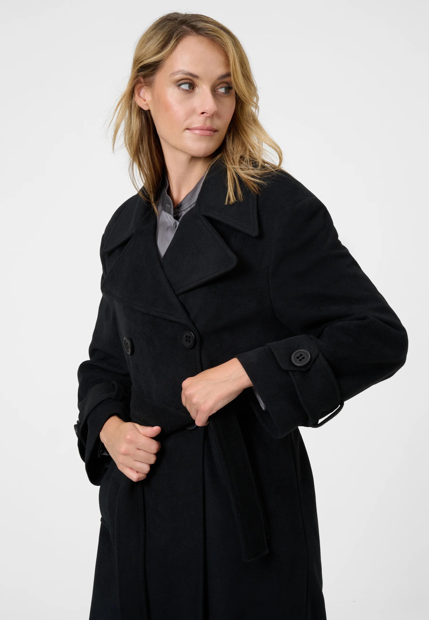 Women's Black Trenchcoat